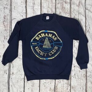 Vintage Bahamas Yacht Club Travel 1980s Crewneck Sweatshirt